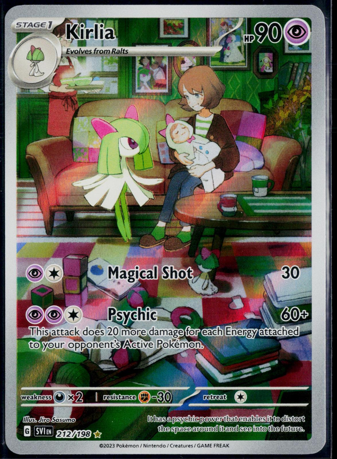 KIRLIA 212/198 POKEMON SCARLET & VIOLET ILLUSTRATION RARE HOLO NM