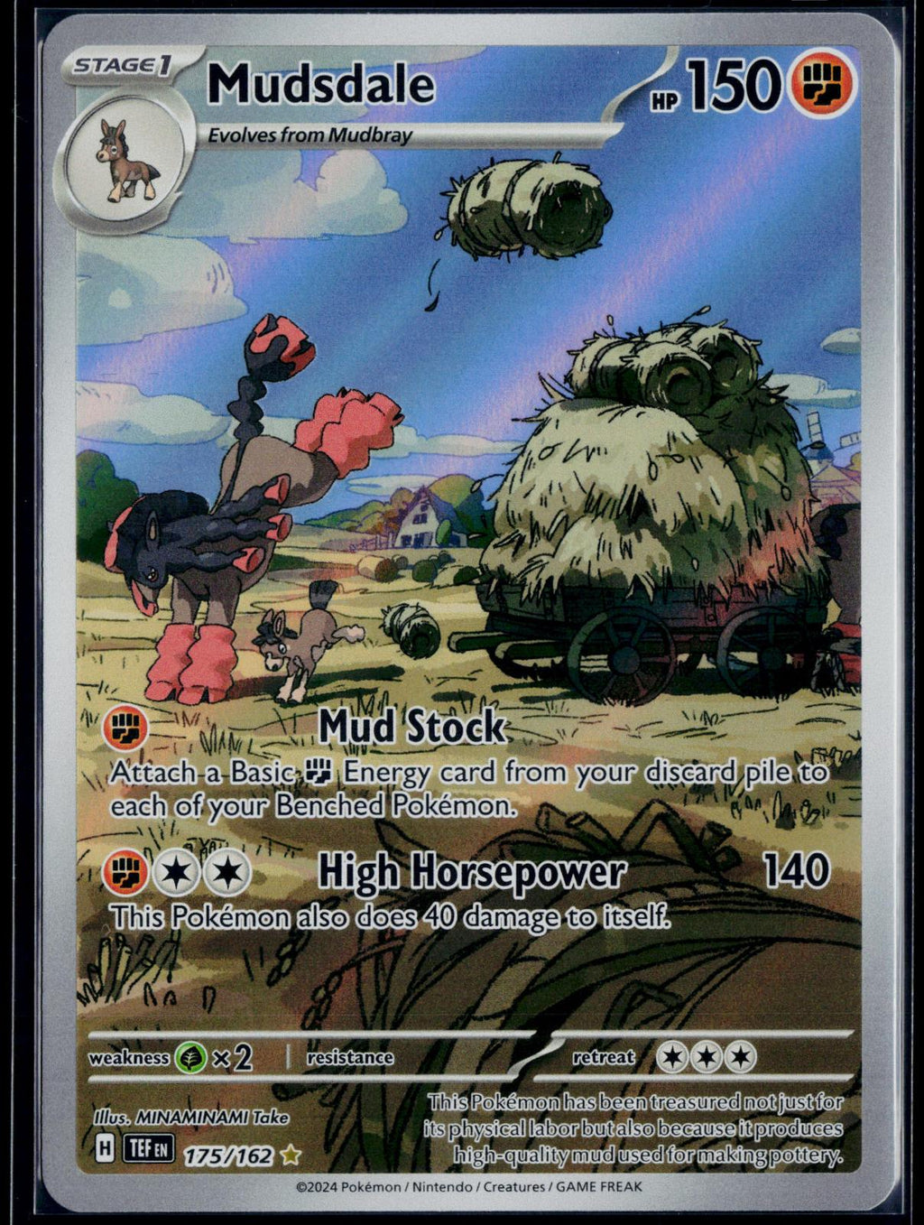 MUDSDALE 175/162 POKEMON TEMPORAL FORCES ILLUSTRATION RARE NM