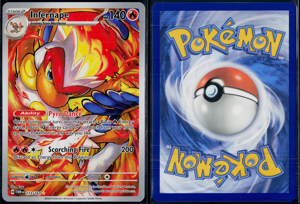 INFERNAPE 173/167 POKEMON TWILIGHT MASQUERADE ILLUSTRATION RARE HOLO NM