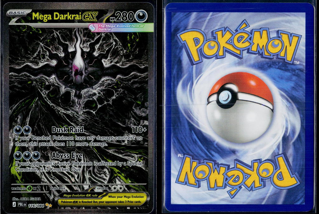 MEGA DARKRAI EX 116/084 POKEMON PITCH BLACK SPECIAL ILLUSTRATION RARE HOLO NM