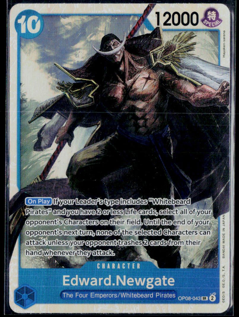 EDWARD.NEWGATE OP08-043 ONE PIECE TWO LEGENDS SR NM
