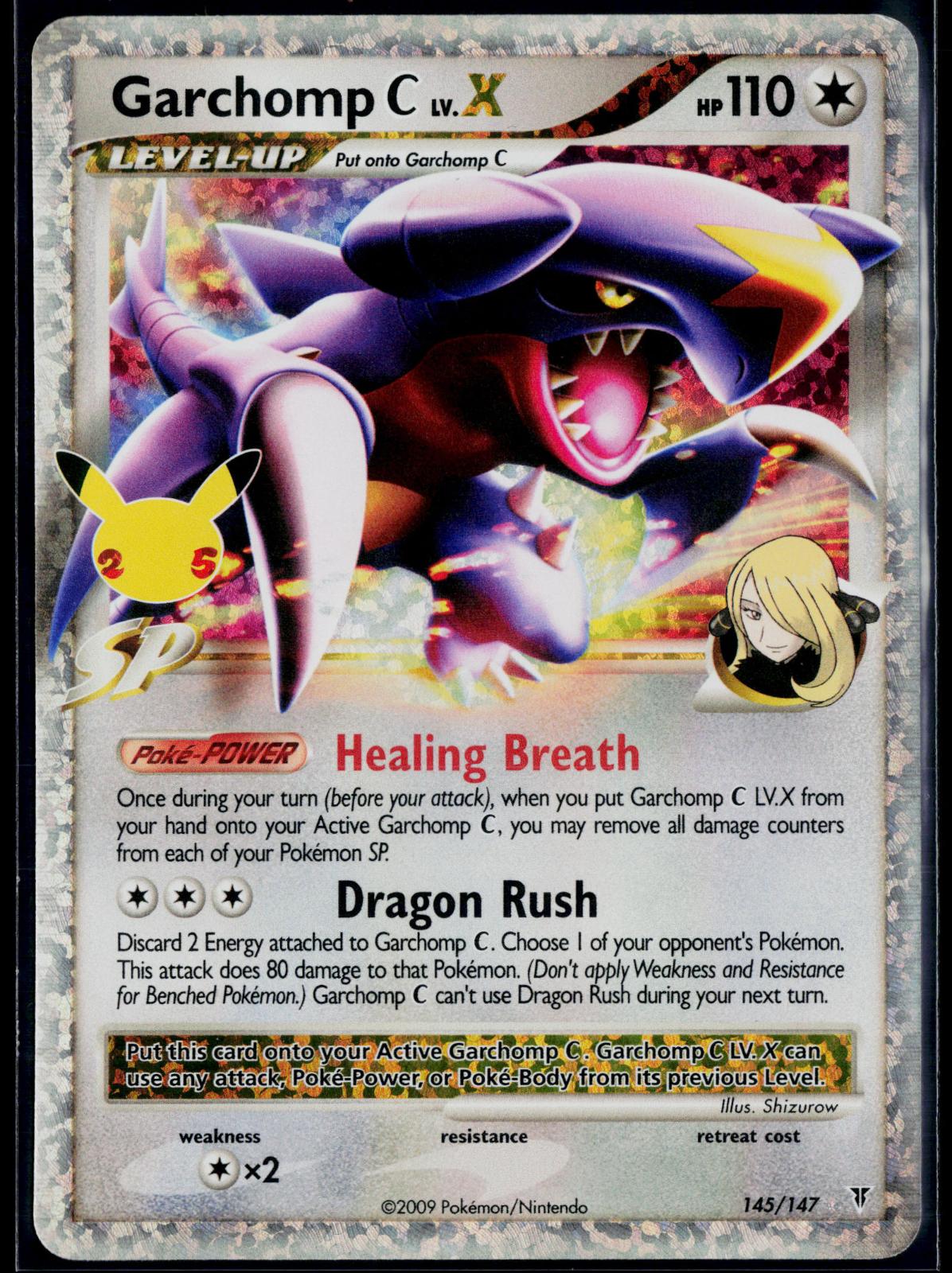 GARCHOMP C LV.X 145/147 POKEMON CELEBRATIONS: CLASSIC COLLECTION HOLO NM