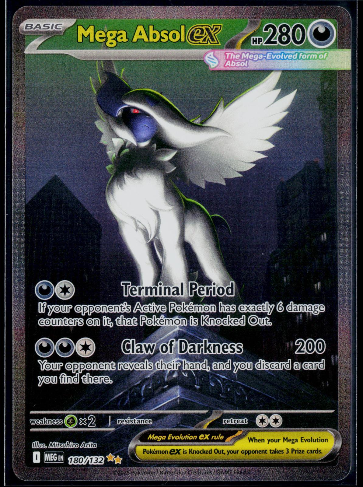 MEGA ABSOL EX 180/132 POKEMON MEGA EVOLUTION SPECIAL ILLUSTRATION RARE NM