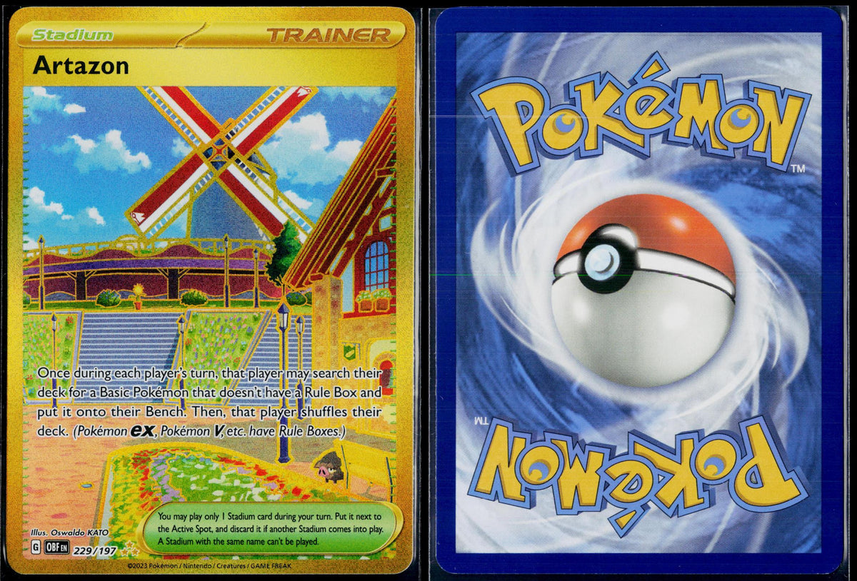 ARTAZON 229/197 POKEMON OBSIDIAN FLAMES HYPER RARE HOLO NM