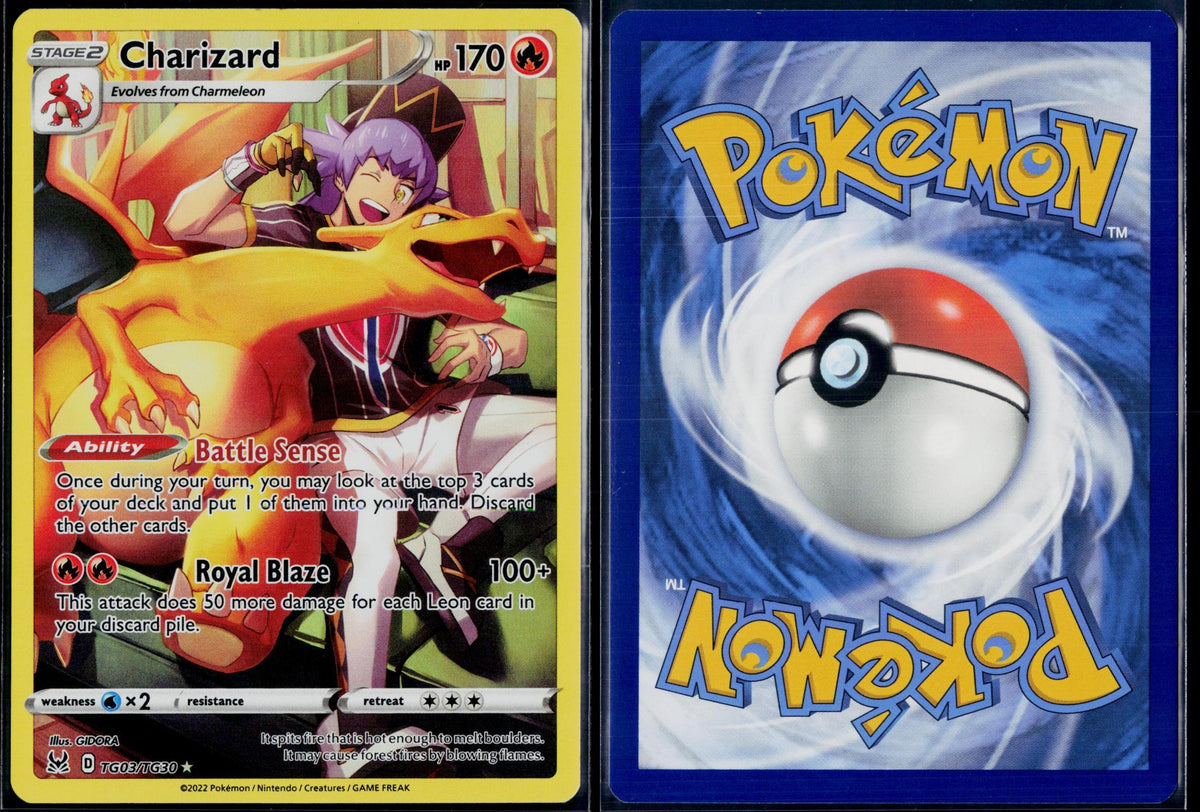 CHARIZARD TG03/TG30 POKEMON LOST ORIGIN TRAINER GALLERY HOLO NM