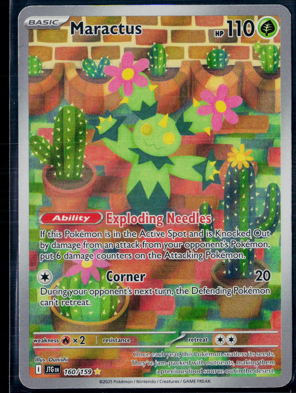 MARACTUS 160/159 POKEMON JOURNEY TOGETHER ILLUSTRATION RARE HOLO NM