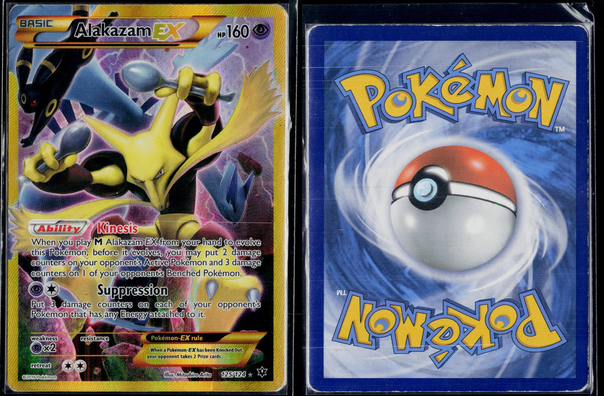 ALAKAZAM EX 125/124 POKEMON FATES COLLIDE SEC HOLO MP/HP