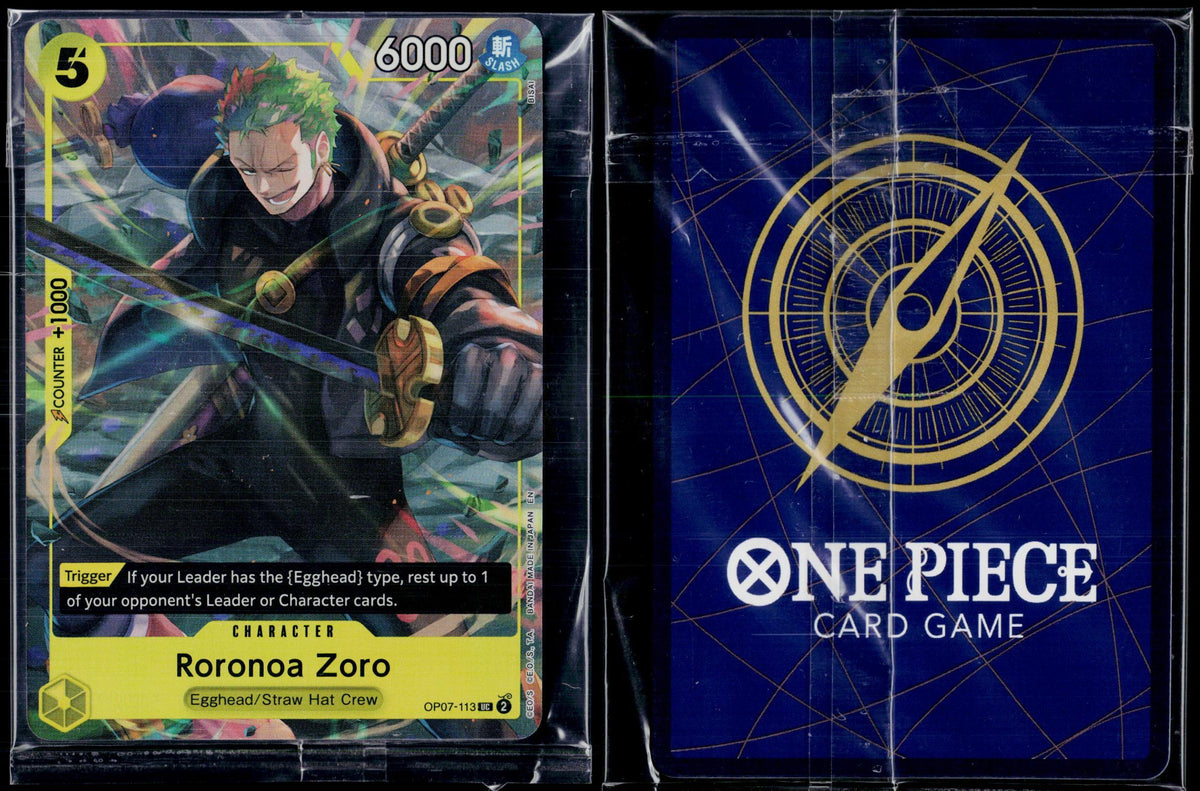 RORONOA ZORO OP07-113 SEALED (ILLUSTRATION BOX VOL.3) ONE PIECE FOIL NM