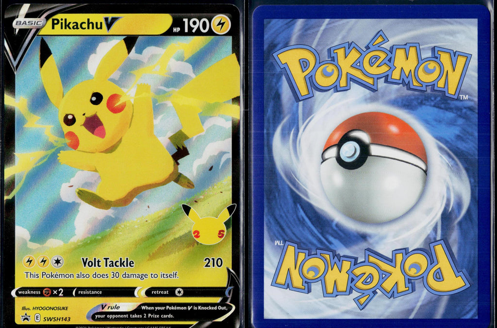 PIKACHU V SWSH143 POKEMON SWORD & SHIELD PROMO HOLO P NM
