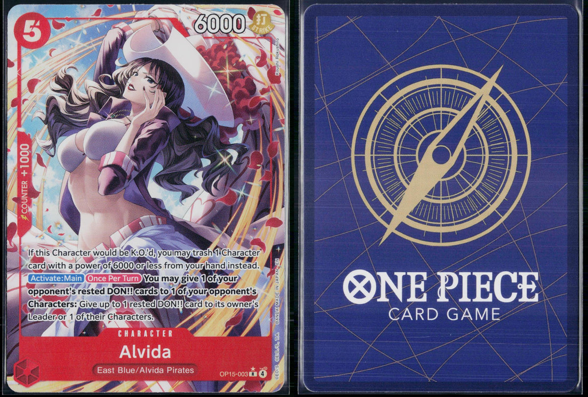 ALVIDA (ALTERNATE ART) OP15-003 ONE PIECE ADVENTURE ON KAMI'S ISLAND R NM