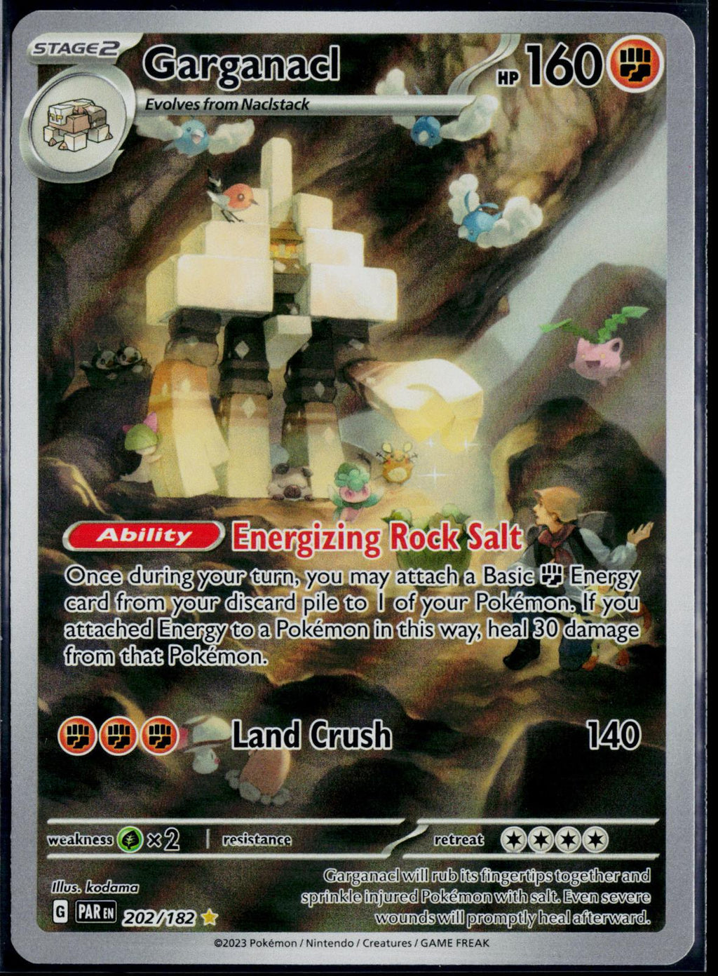 GARGANACL 202/182 POKEMON PARADOX RIFT ILLUSTRATION RARE NM