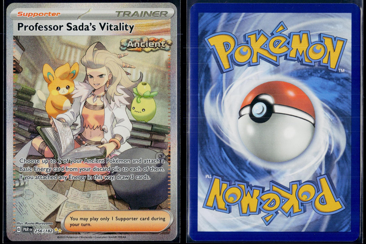 PROFESSOR SADA'S VITALITY 256/182 POKEMON PARADOX RIFT HOLO NM