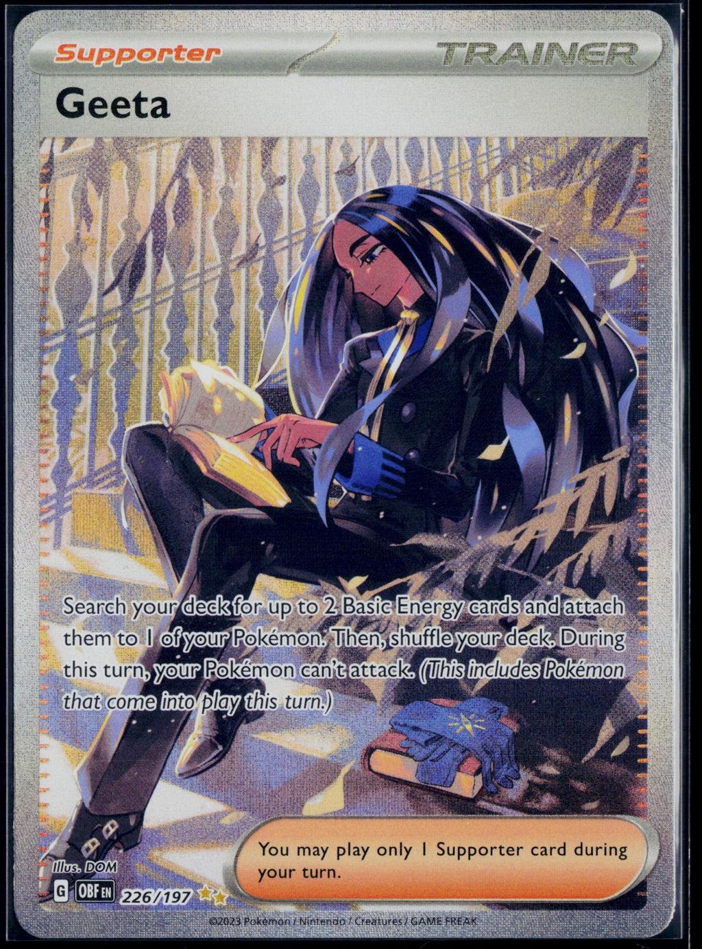 GEETA 226/197 POKEMON OBSIDIAN FLAMES SPECIAL ILLUSTRATION RARE NM