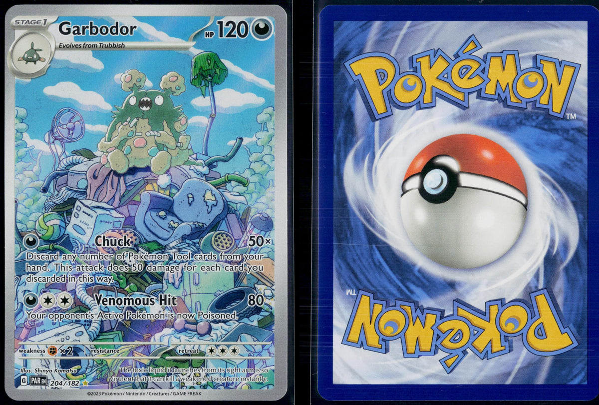 GARBODOR 204/182 POKEMON PARADOX RIFT ILLUSTRATION RARE HOLO NM