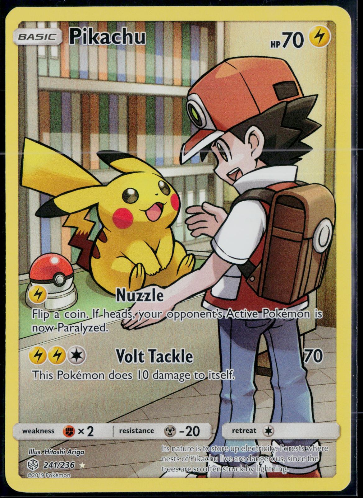 PIKACHU 241/236 POKEMON COSMIC ECLIPSE SEC HOLO NM