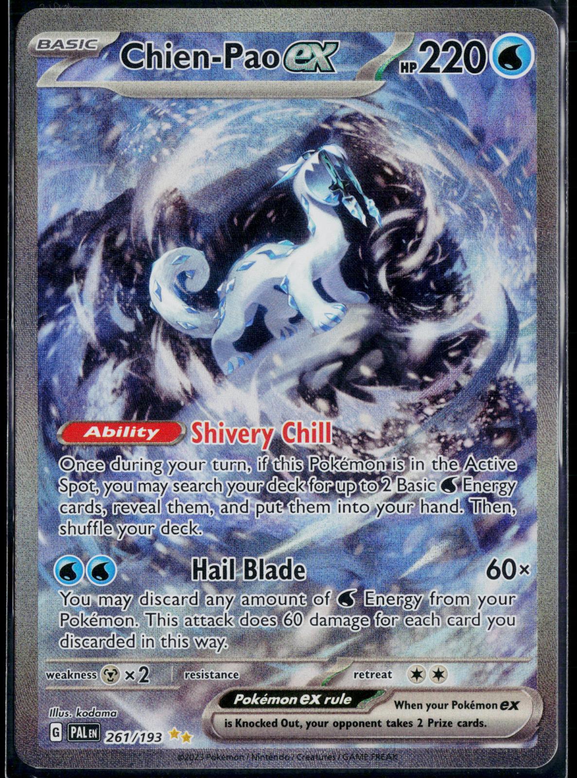 CHIEN-PAO EX 261/193 POKEMON PALDEA EVOLVED SPECIAL ILLUSTRATION RARE HOLO NM