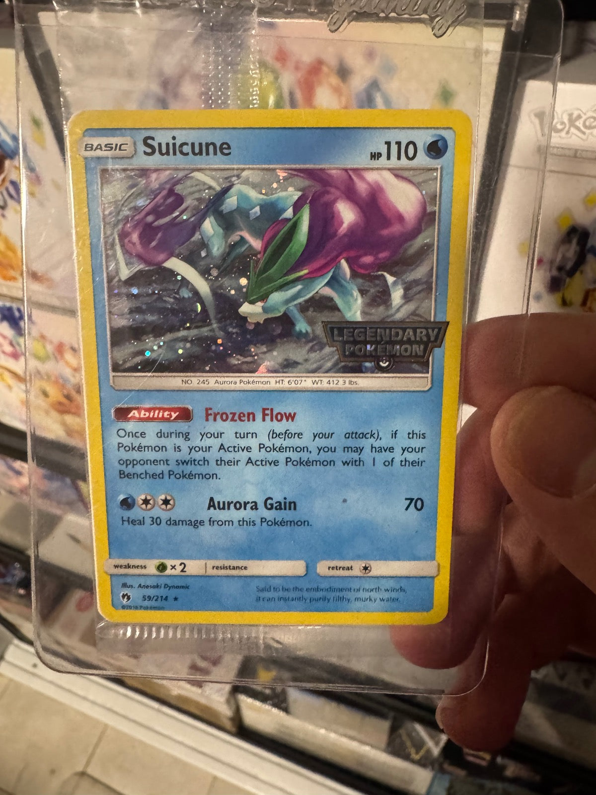 SUICUNE (LEGENDARY POKEMON STAMPED) 059/214 POKEMON HOLO NM SEALED