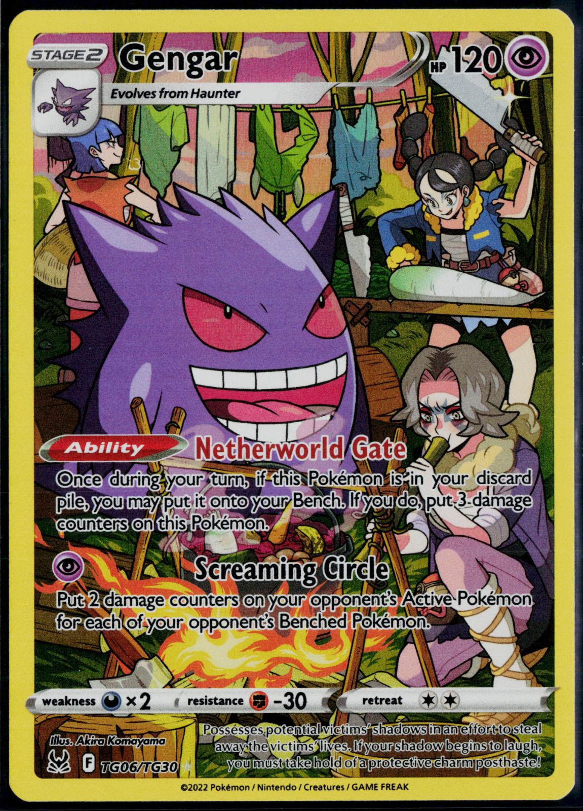 GENGAR TG06/TG30 POKEMON LOST ORIGIN TRAINER GALLERY HOLO NM