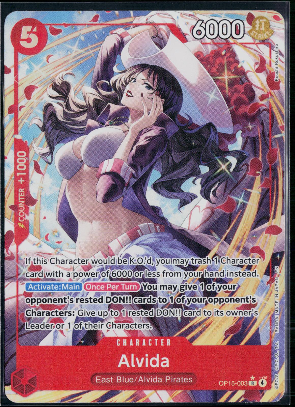 ALVIDA (ALTERNATE ART) OP15-003 ONE PIECE ADVENTURE ON KAMI'S ISLAND R NM