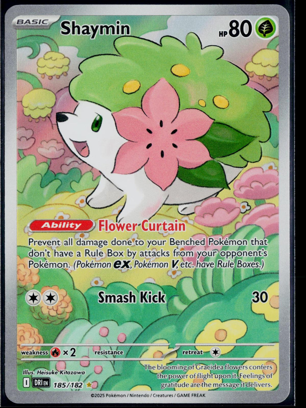 SHAYMIN 185/182 🐬 POKEMON DESTINED RIVALS IR ☀️ HOLO NM/M 🌴