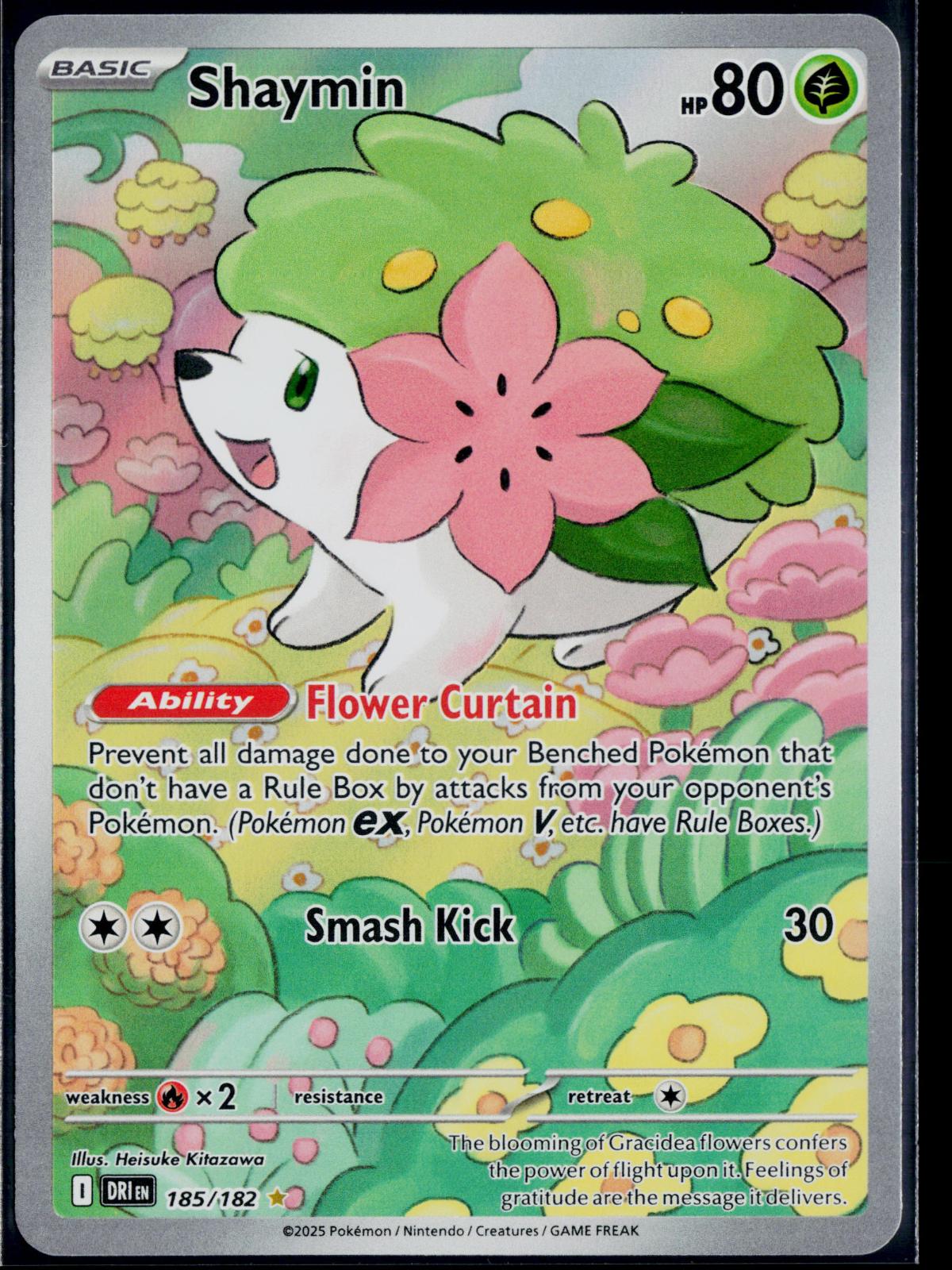 SHAYMIN 185/182 🐬 POKEMON DESTINED RIVALS IR ☀️ HOLO NM/M 🌴