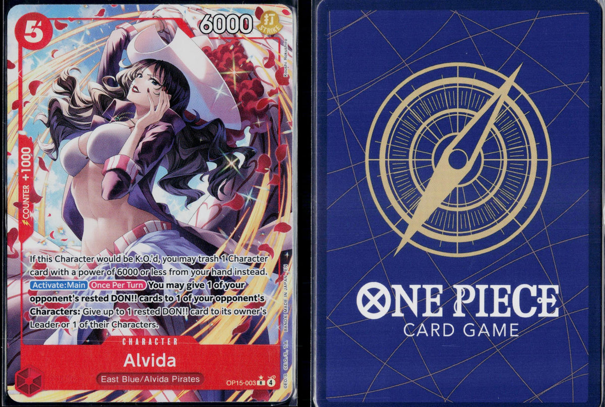 ALVIDA (ALTERNATE ART) OP15-003 ONE PIECE ADVENTURE ON KAMI'S ISLAND R NM