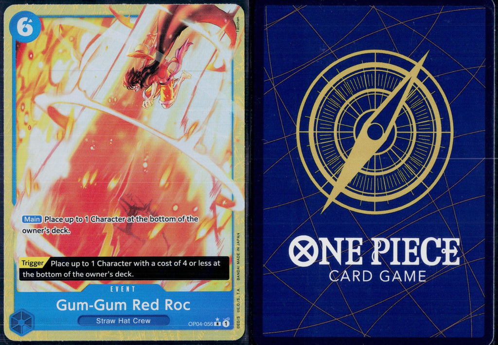 GUM-GUM RED ROC (ALTERNATE ART) OP04-056 ONE PIECE FOIL NM