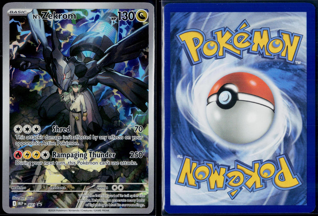 N'S ZEKROM 031 POKEMON ME: MEGA EVOLUTION PROMO HOLO P NM