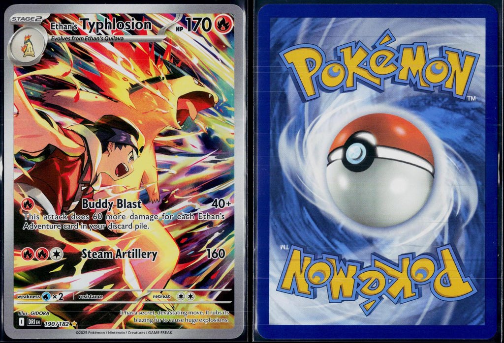 ETHAN'S TYPHLOSION 190/182 POKEMON DESTINED RIVALS ILLUSTRATION RARE HOLO NM