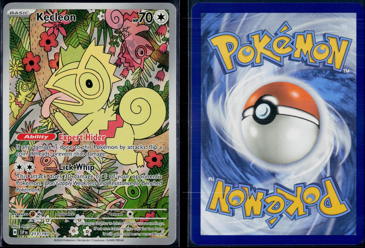 KECLEON 213/191 🐬 POKEMON SURGING SPARKS IR ☀️ HOLO NM/M 🌴