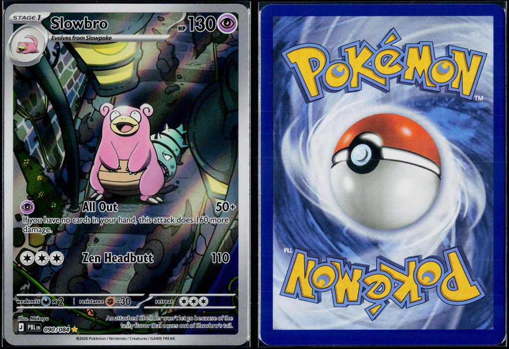 SLOWBRO 090/084 POKEMON PITCH BLACK ILLUSTRATION RARE HOLO NM