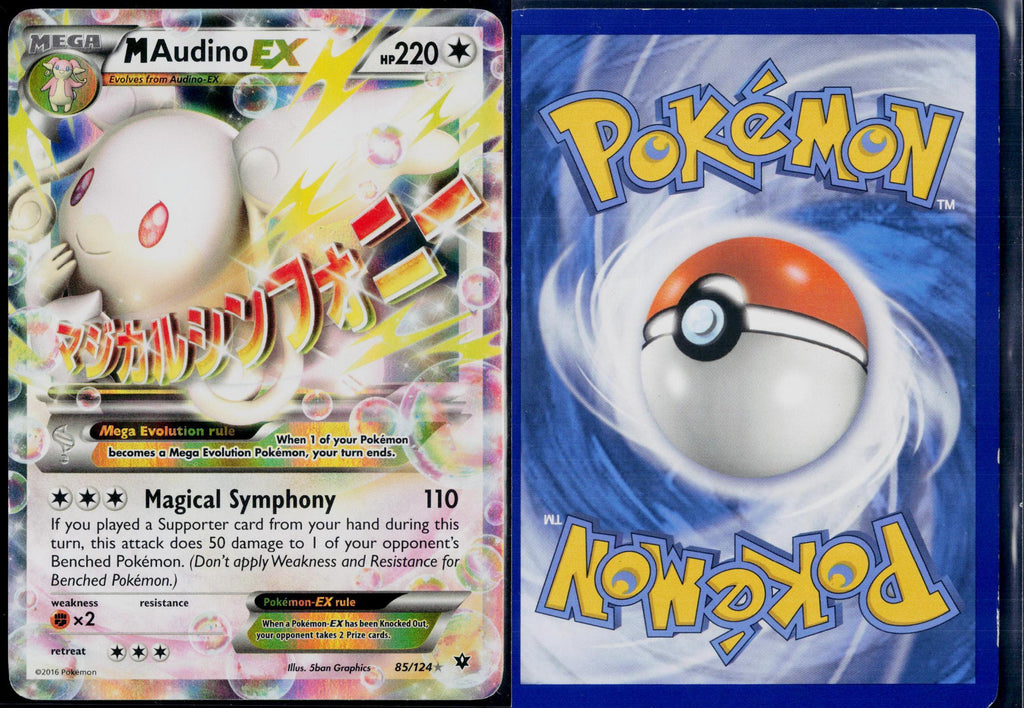 M AUDINO EX 85/124 POKEMON FATES COLLIDE HOLO EX RARE MP