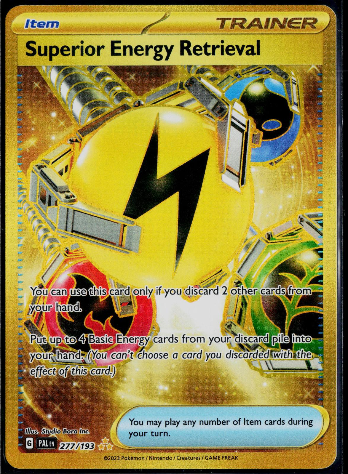 SUPERIOR ENERGY RETRIEVAL 277/193 POKEMON PALDEA EVOLVED HYPER RARE HOLO NM