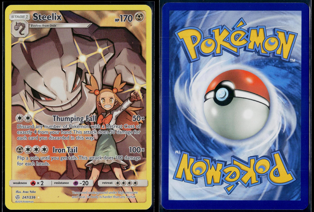 STEELIX 247/236 POKEMON COSMIC ECLIPSE SEC HOLO NM