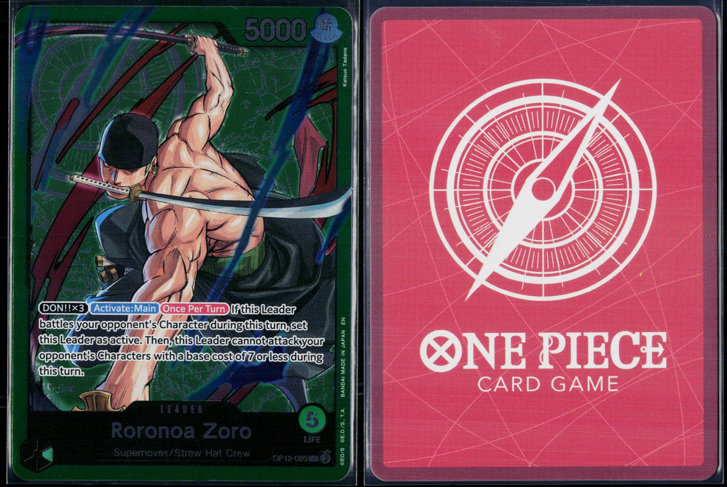 RORONOA ZORO (ZORO DECK) OP12-020 ONE PIECE LEARN TOGETHER DECK SET L NM