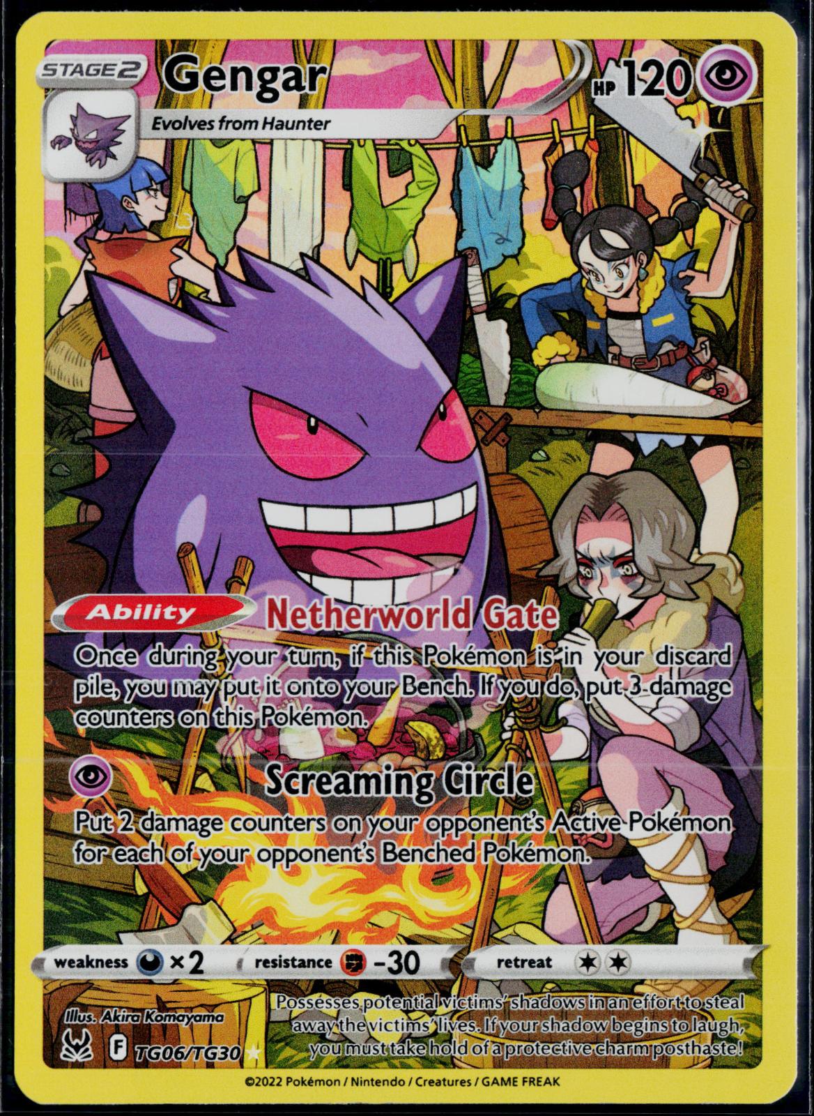 GENGAR TG06/TG30 POKEMON LOST ORIGIN TRAINER GALLERY HOLO NM/LP