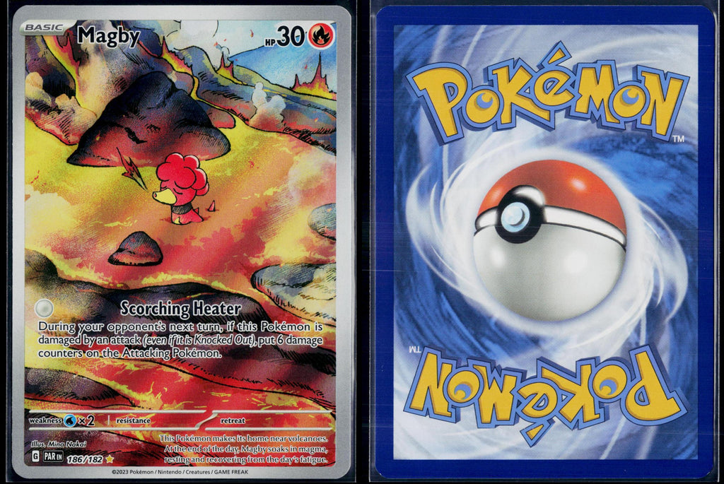 MAGBY 186/182 POKEMON PARADOX RIFT ILLUSTRATION RARE NM