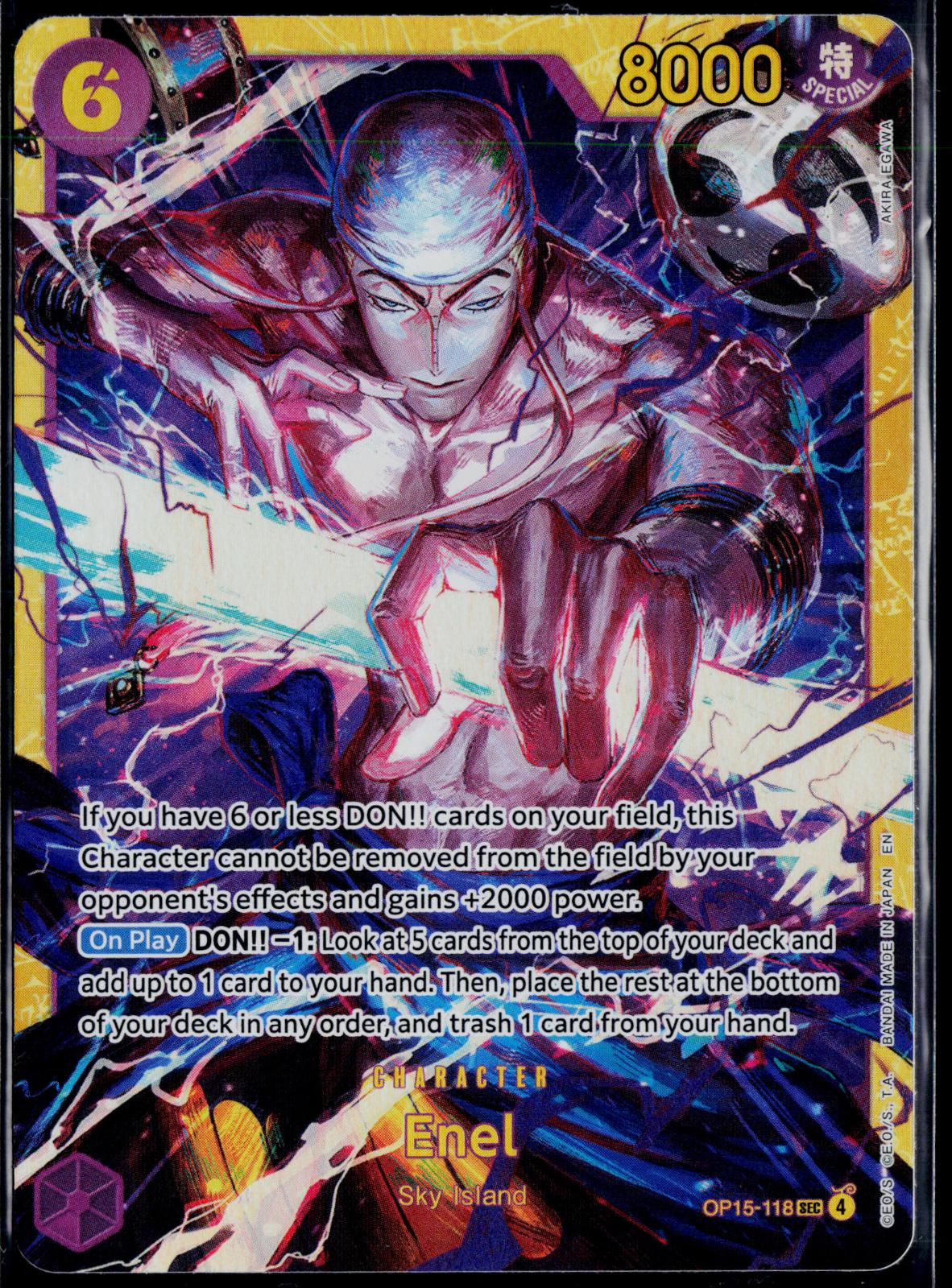 ENEL OP15-118 ONE PIECE ADVENTURE ON KAMI'S ISLAND SEC FOIL NM
