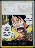 DON!! CARD MONKEY D. LUFFY "RING THAT GOLDEN BELL!!" ONE PIECE FOIL NM