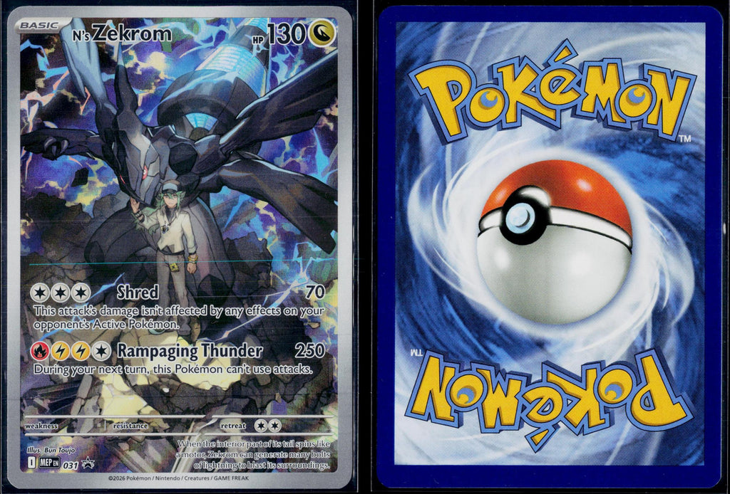 N'S ZEKROM 031 POKEMON ME: MEGA EVOLUTION PROMO HOLO P HOLO NM