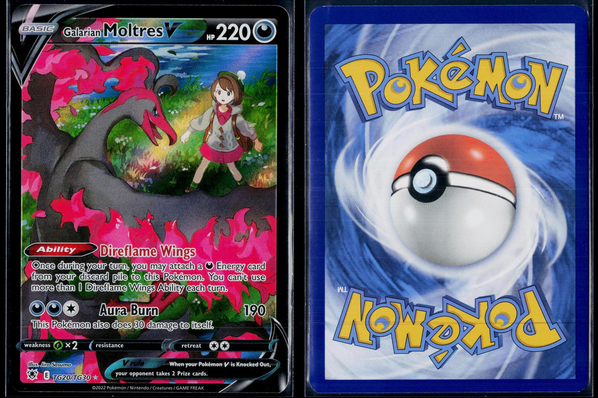 GALARIAN MOLTRES V TG20/TG30 POKEMON ASTRAL RADIANCE TRAINER GALLERY HOLO NM