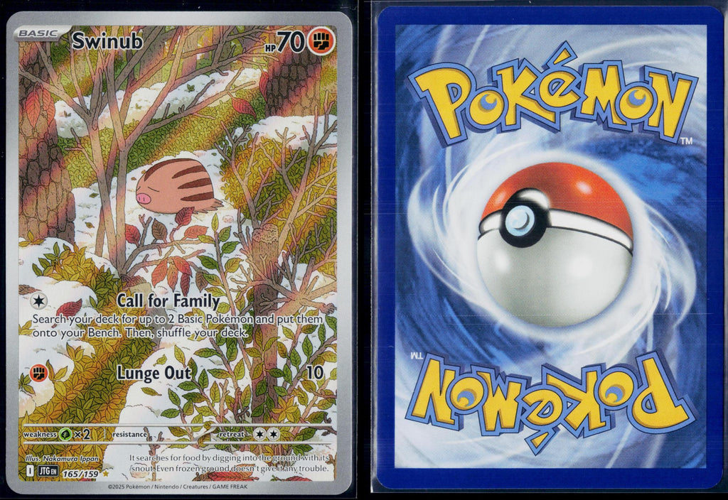 SWINUB 165/159 POKEMON JOURNEY TOGETHER ILLUSTRATION RARE NM