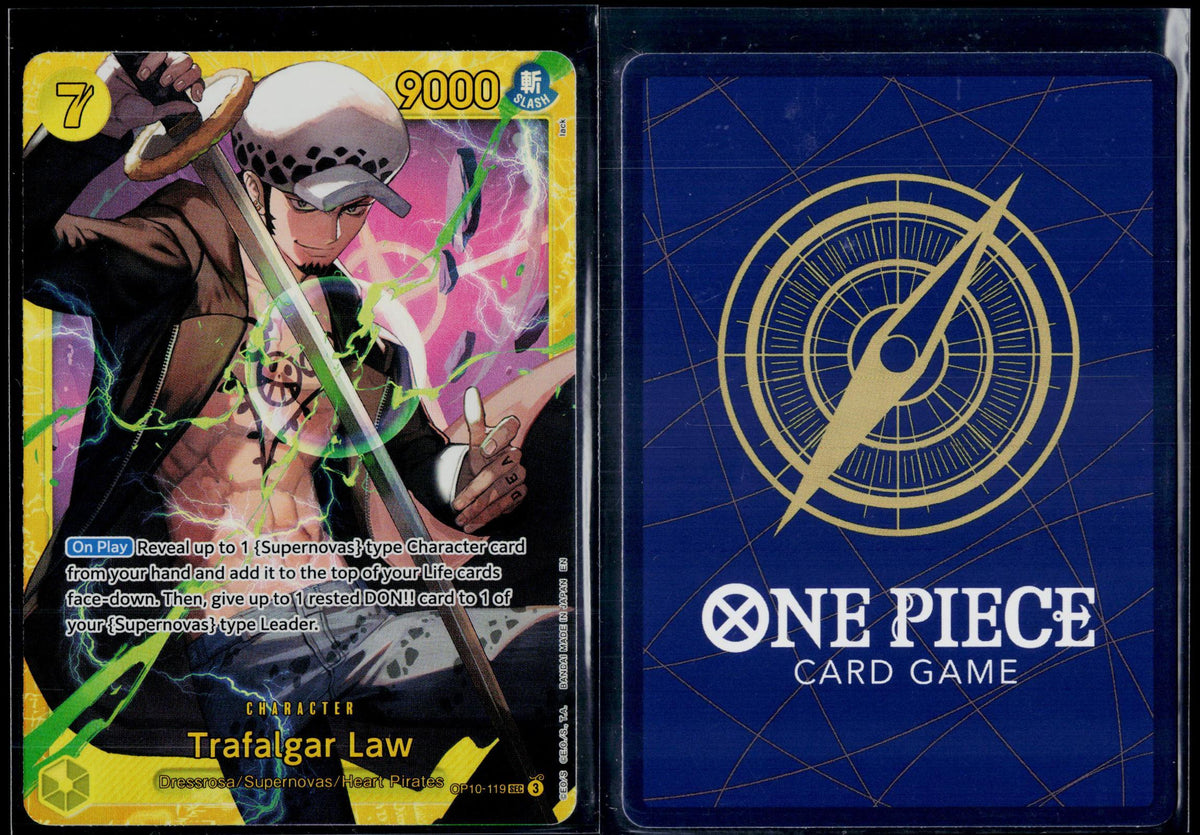 TRAFALGAR LAW (119) OP10-119 ONE PIECE ROYAL BLOOD SEC FOIL NM
