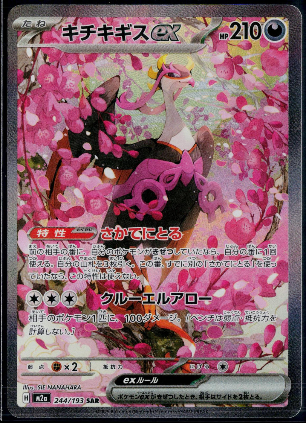 FEZANDIPITI EX 244/193 🐬 POKEMON MEGA DREAM EX SAR ☀️ JAPANESE HOLO NM/M 🌴