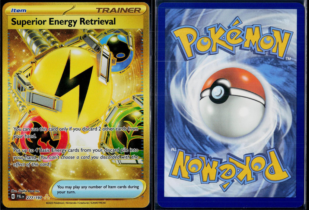 SUPERIOR ENERGY RETRIEVAL 277/193 POKEMON PALDEA EVOLVED HYPER RARE HOLO NM