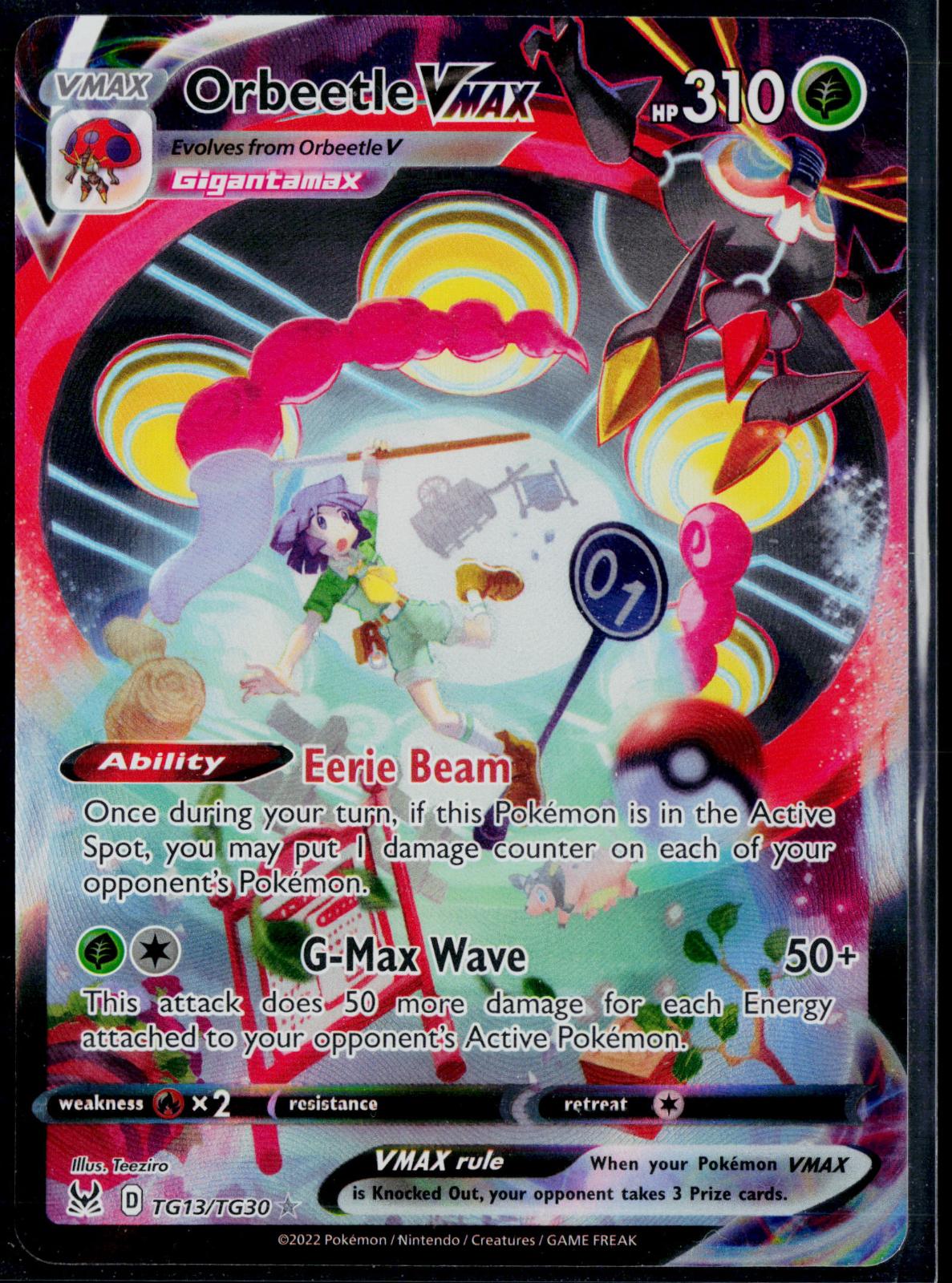 ORBEETLE VMAX TG13/TG30 POKEMON LOST ORIGIN TRAINER GALLERY HOLO VMAX RARE NM