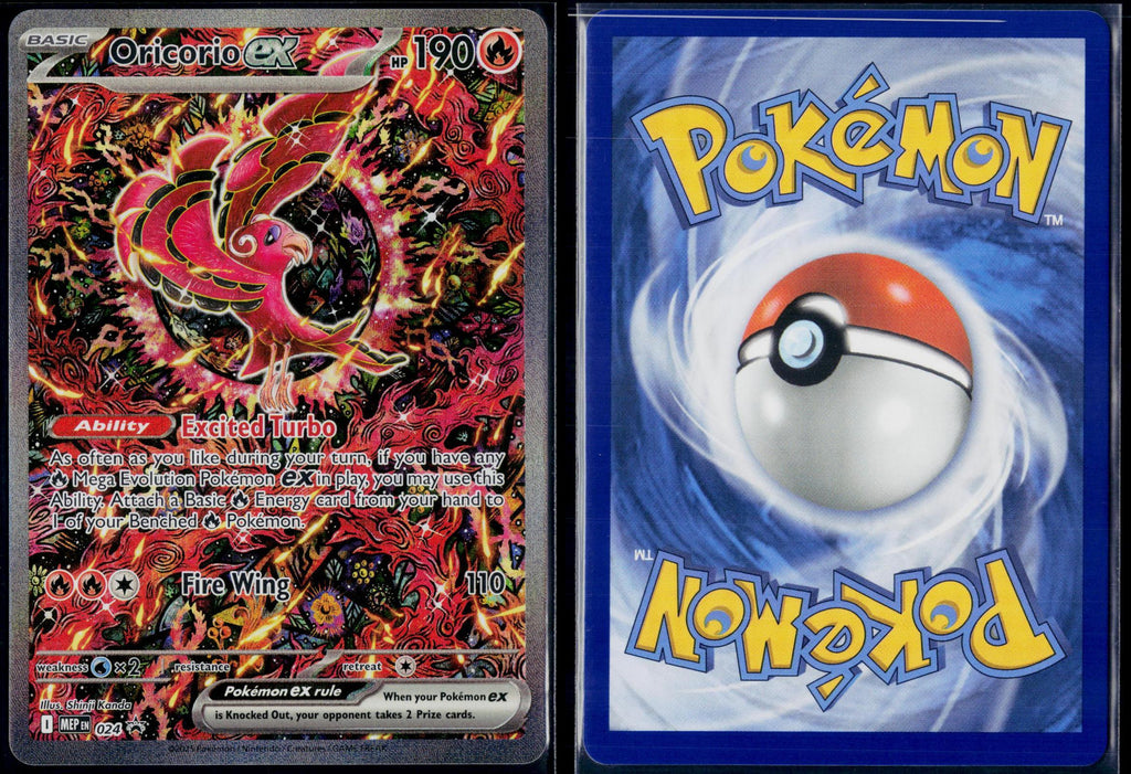 ORICORIO EX 024 POKEMON ME: MEGA EVOLUTION PROMO HOLO P NM