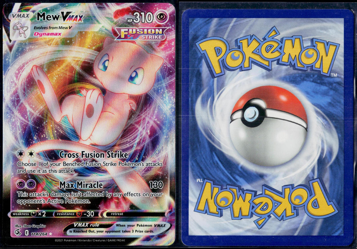 MEW VMAX 114/264 POKEMON FUSION STRIKE HOLO VMAX RARE NM