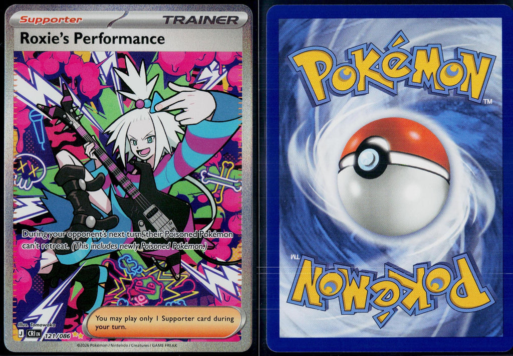 ROXIE'S PERFORMANCE 121/086 POKEMON CHAOS RISING HOLO NM