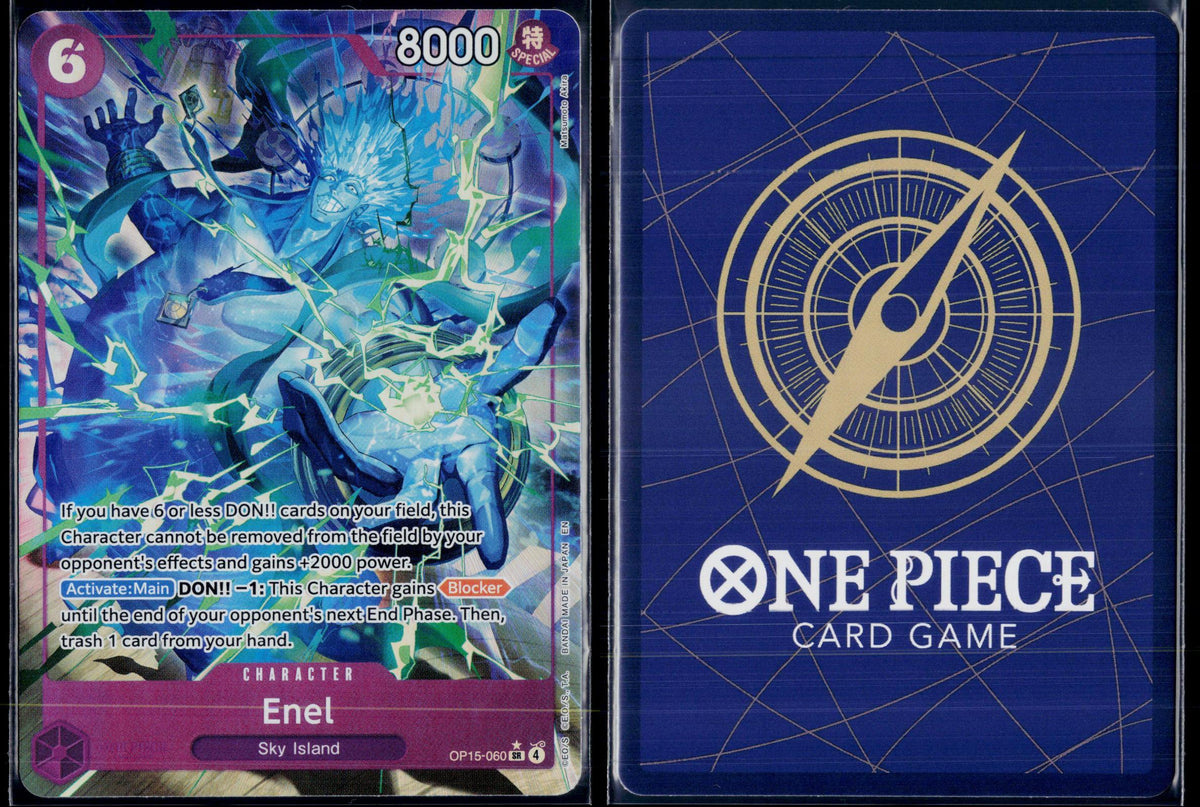 ENEL (ALTERNATE ART) OP15-060 ONE PIECE ADVENTURE ON KAMI'S ISLAND SR FOIL NM